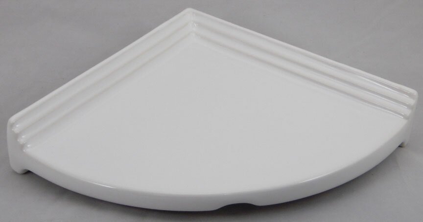 CS88 Large Ceramic Corner Shower Shelf 8 x 8 Nominal