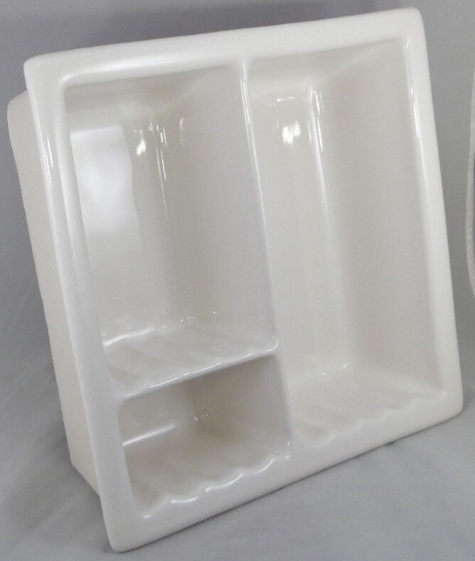 Recessed Black Porcelain Soap Holder