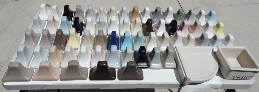 AC Products color array for ceramic bathroom hardware choices