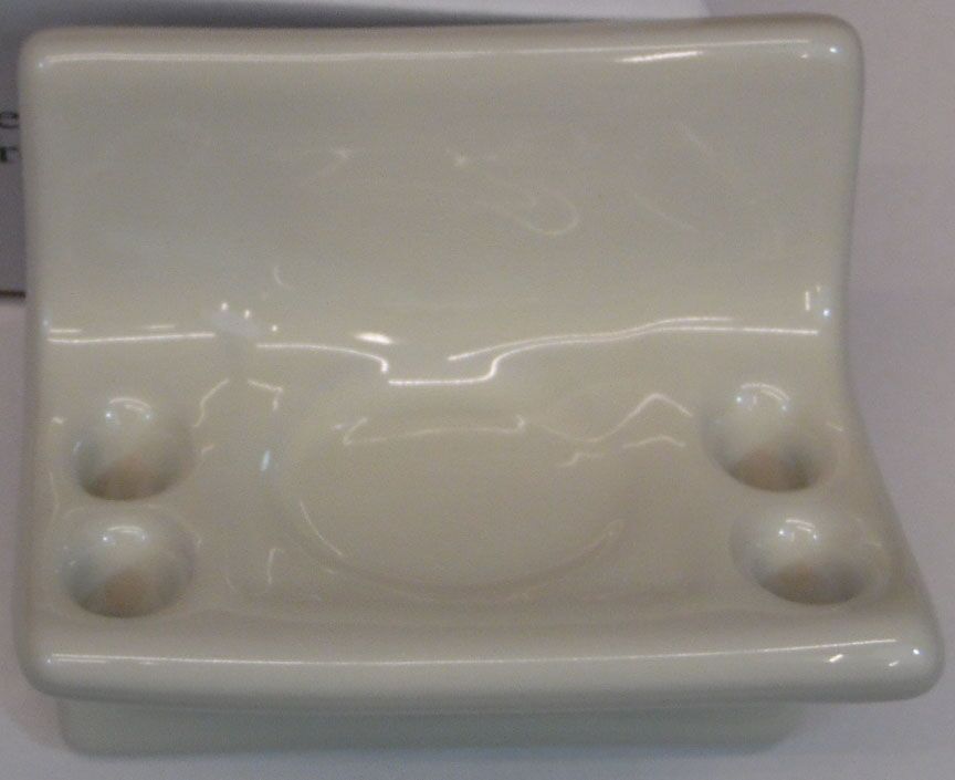 Lenape Bone Ceramic Wall Mount Soap Dish - 4 in x 6 in