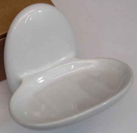 Lenape Bone Ceramic Wall Mount Soap Dish - 4 in x 6 in