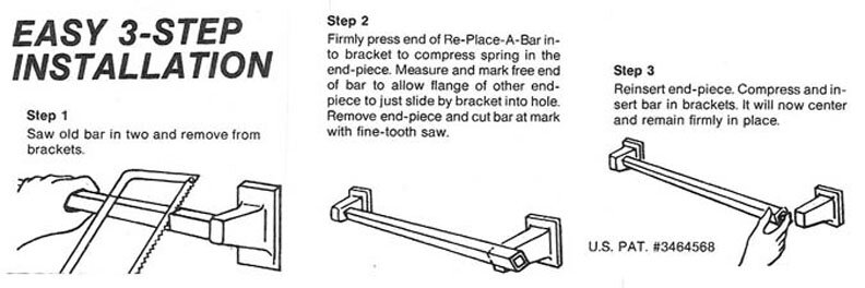 Lenape Re-Place-A-Bar installation instructions