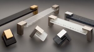 Sietto Affinity collection of modern glass decorative cabinet pulls